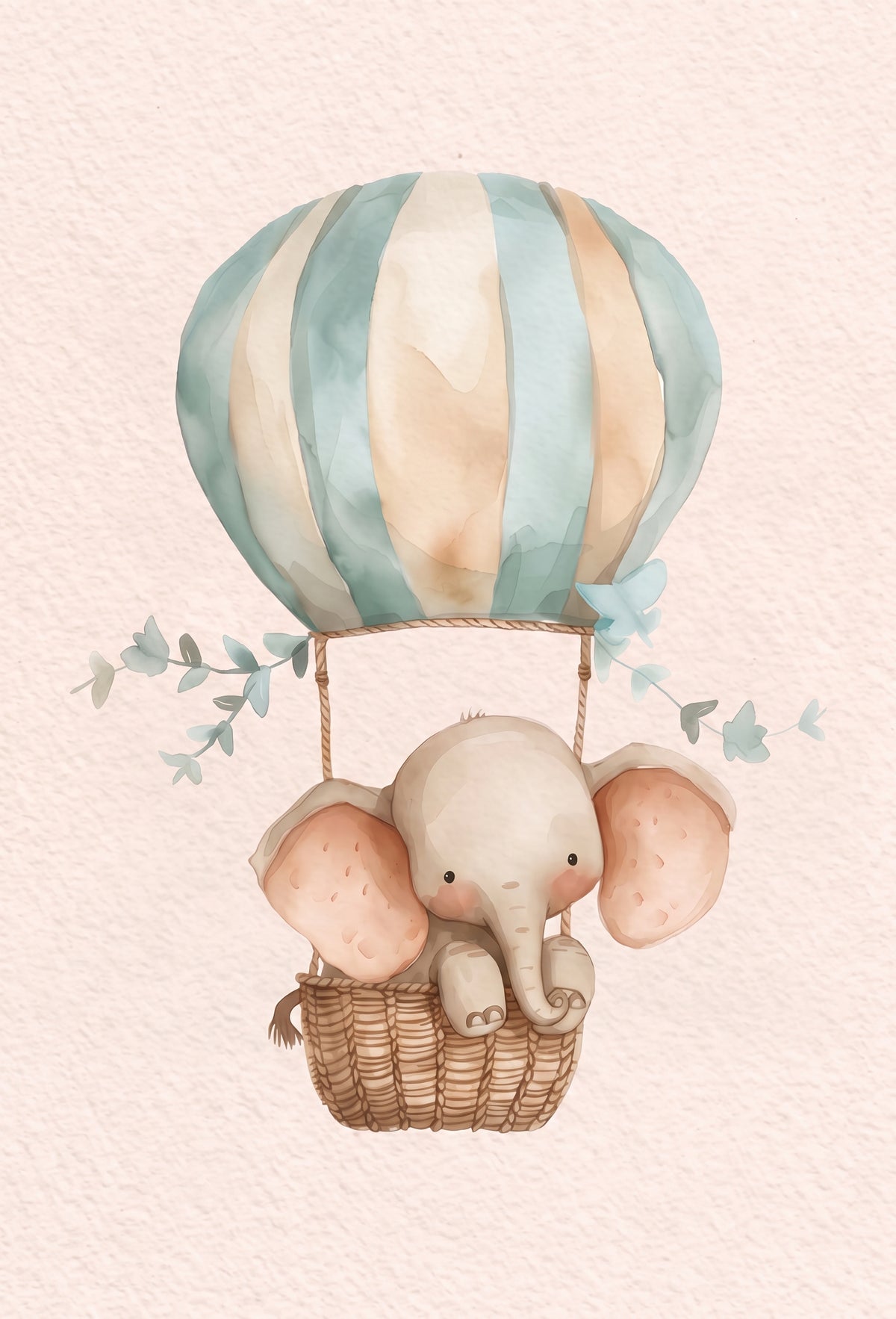 Cuadro Elefante en globo