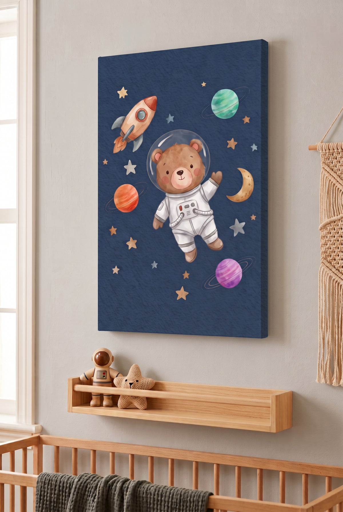 Cuadro Osito astronauta
